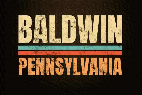 Baldwin Pennsylvania Retro Color Graphics