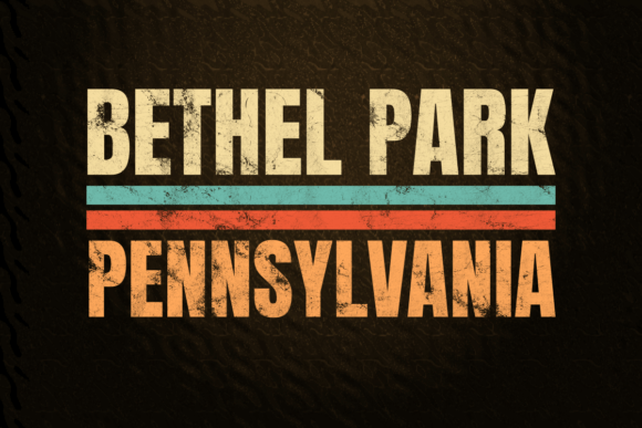 Bethel Park Pennsylvania Retro Color Graphics