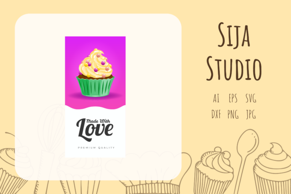 Card Icon Food Cute Color Graphics