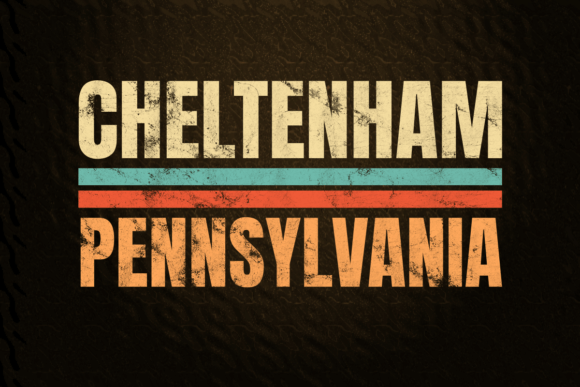 Cheltenham Pennsylvania Retro Color Graphics