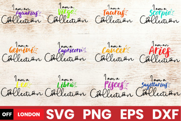 Color Coded Star Signs Bundle: Graphics & Print Templates