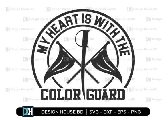 Color Guard Graphics: Crafts-Ready SVG, EPS, DXF & PNG Cut File