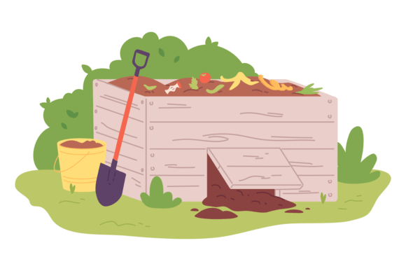 Compost Color Icon. Organic Trash in Woo