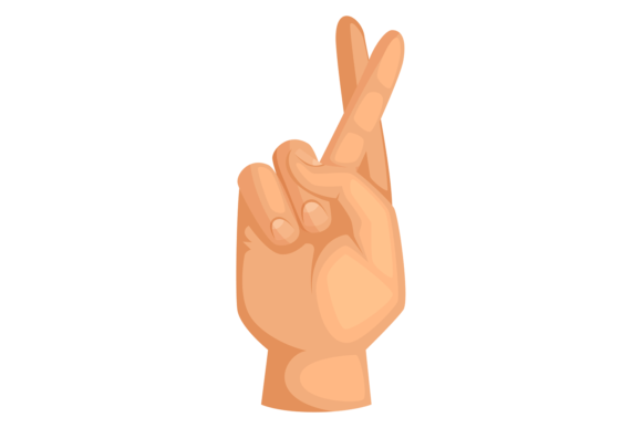 Crossed Fingers Color Icon. Liar Hand Ge