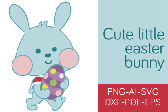 Cute Little Easter Bunny Graphics & Illustrations