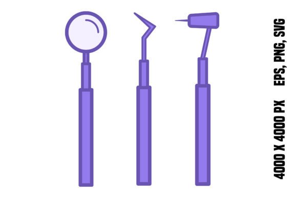 Dental Tools Color Icon: Graphics & Icons for Creative Sellers