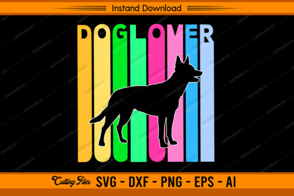 Dog Lover Vintage Color Graphics & Crafts