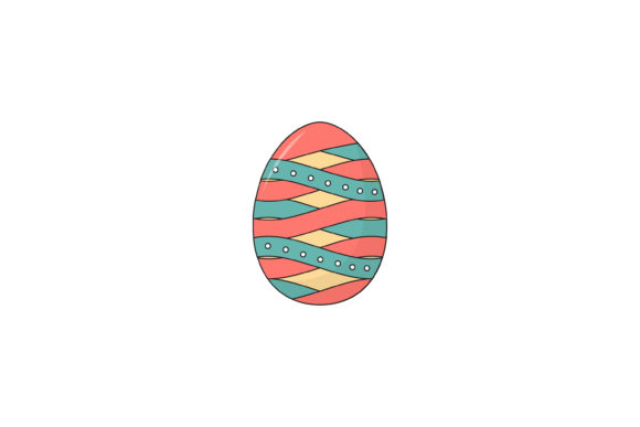Easter Egg Cross Color Fill Line