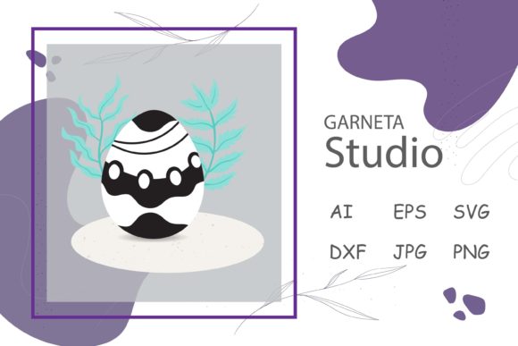 Easter Eggs Color Black Variation White Graphics