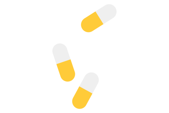 Falling Pills Color Icon Graphics & Illustrations