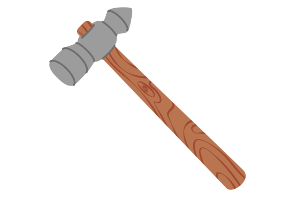 Hammer Color Icon: Construction Graphics & Illustrations
