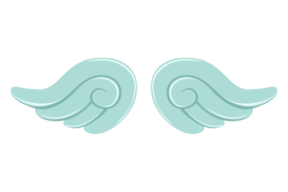 Light Feather Wings Color Icon. Flight S Graphics