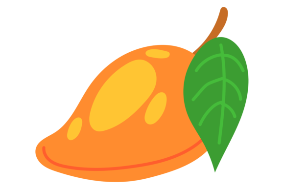 Mango Color Icon. Tropical Exotic Juicy