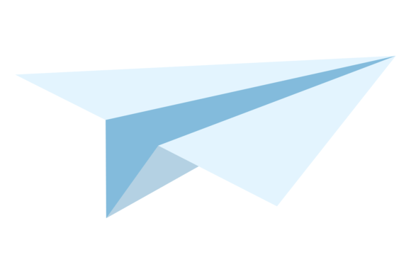 Origami Plane Color Icon. Flying Paper M Graphics