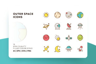 Outer Space Filled Color Icon Pack: Graphics & Icons for Bold Branding