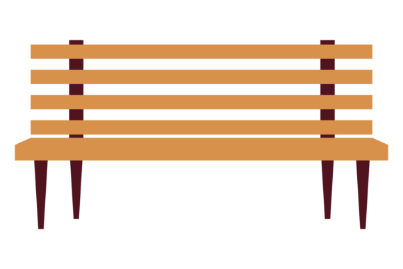 Park Bench Color Icon. Garden Wooden Sea