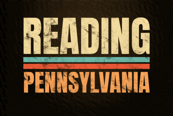 Reading Pennsylvania Retro Color Graphics