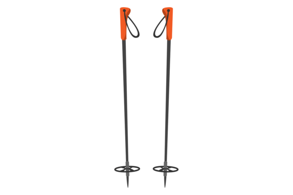 Ski Poles Icon. Graphics & Crafts