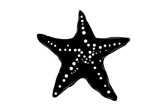 Starfish Vector Design Solid Color Graphics