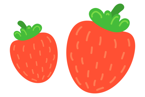 Strawberries Color Icon. Red Juicy Berri — Graphics & Illustrations