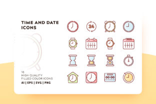Time Filled Color Icon Pack: Graphics and Icons for Digital Sellers