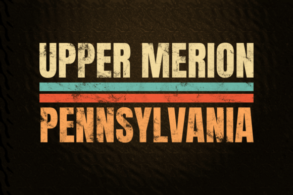 Upper Merion Pennsylvania Retro Color Graphics & Crafts
