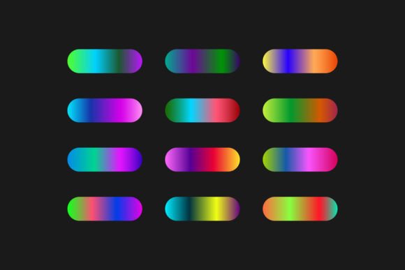 Vibrant Colorful Gradients Color Swatches