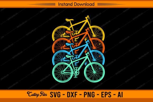 Vintage Color Bicycle - Cycling Graphics and Crafts