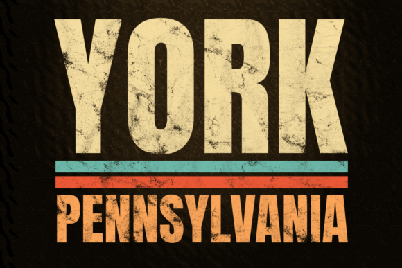 York Pennsylvania Retro Color Graphics