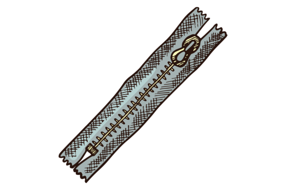 Zip Fastener Color Drawing: Graphics and Illustrations for Real Projects